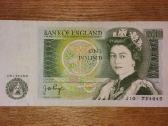 Anglijos 1 £ banknotas