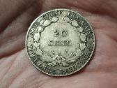 Indokinija 20 sentimų 1902 sidabras