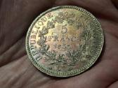 Prancūzija 5 frankai 1873 sidabras