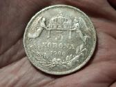 Vengrija 5 kronos 1900 sidabras