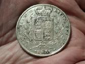 UK 1 crown 1844 sidabras