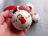Porcelianas 6 vnt. Kalediniai kamuoliai vintažas - nuotraukos Nr. 7