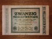 Vokietijos 20 mlrd markių banknotas
