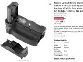 Neewer Vg-c3em baterijų laikiklis a7III a9 a7rIII - nuotraukos Nr. 8