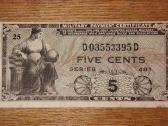JAV 5 centu banknotas