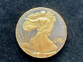 American silver eagle 1oz Ruthenium + Gold