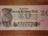 Vokietijos 20 mln markių banknotas