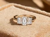 14 Kt geltono aukso žiedas su deimantais 2.13 ct