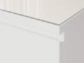 Ikea Malm baltas stiklas 80x48 cm - nuotraukos Nr. 2