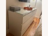 Ikea Malm baltas stiklas 80x48 cm - nuotraukos Nr. 3