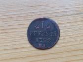Vokietija- Hesenas- Darmštatas 1798 1 pfenigas - nuotraukos Nr. 2