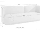 Buklė (boucle) / teddy audinio trivietė sofa - nuotraukos Nr. 2