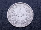 6 pensai 1897m. Pietų Afrika sidabras 925