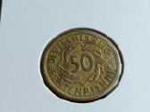 Vokietija 50 rentenpfenigų 1924a Au