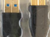 Usb A - Usb B Micro paauksotas kabelis 1m - nuotraukos Nr. 2