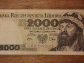 Lenkijos 2.000 zlotų banknotas