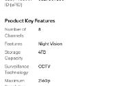 Technomate vaizdo įrašymo įrenginys Tm-708 Nvr8poe - nuotraukos Nr. 5