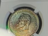 10 litų 1938 Ngc Ms62 vaivorykštės patina - nuotraukos Nr. 5