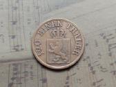 3 heller 1858 Hesenas Vokietija - nuotraukos Nr. 2