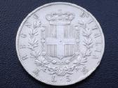 5 liros 1872m. Italija 25g sidabras 900