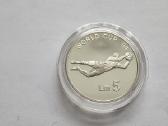 1993 5 liros Malta Proof Unc 31.47gr