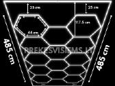 Hexagon LED korio formos apšvietimas su rėmu - nuotraukos Nr. 2