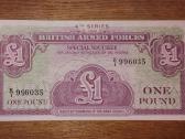 Anglijos 1 £ banknotas