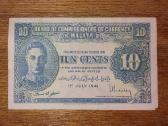 Malaya 10 centu banknotas