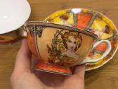 Aladenko fine bone china puodeliai su lėkštutėmis - nuotraukos Nr. 8