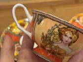 Aladenko fine bone china puodeliai su lėkštutėmis - nuotraukos Nr. 13