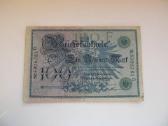 100 mark , Vokietija , 1908 žalias štampas .