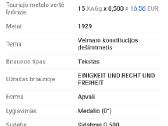 Unc Moneta . Sidabras . Vokietija 3 Markes 1929 m. - nuotraukos Nr. 7