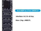 M.2 Sata adapteris Ngff to 5hdd Jmb575 - nuotraukos Nr. 2