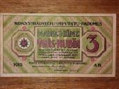 Latvijos 3 rublių banknotas