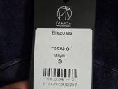 Mėlynas veliūrinis džemperis siuvinėtas mėlynai - nuotraukos Nr. 4