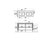 Praustuvas su spintele Vitra Valarte - nuotraukos Nr. 7