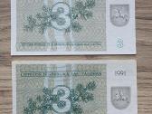 1991 metų 1 ir 3 talonai Be ir Su užrašu - nuotraukos Nr. 3