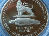 Moneta Ascension island 1978m. 1 krona, sidabras