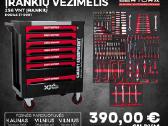 Įrankių vežimėlis su 7 stalčiais ir 256 vnt. įrank