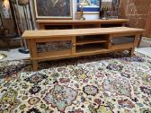 Vintažinė mid century ąžuolinė žema konsolė - nuotraukos Nr. 6