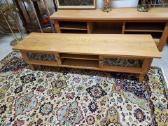 Vintažinė mid century ąžuolinė žema konsolė - nuotraukos Nr. 15