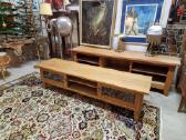 Vintažinė mid century ąžuolinė žema konsolė - nuotraukos Nr. 16
