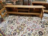 Vintažinė mid century ąžuolinė žema konsolė - nuotraukos Nr. 22