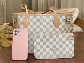 Louis Vuitton Neverfull Azure White