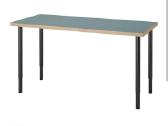 Ikea tamsus stalas kompiuteriui, darbui, rašymui.