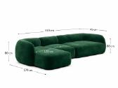 Stilinga kampinė sofa su šezlongu ir pufu - nuotraukos Nr. 5