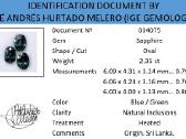 Safyrai iš Šri Lankos (2,35ct) - nuotraukos Nr. 3