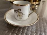 Vintažinis Espresso puodukas su lekštute