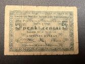 5 centai 1922 m.