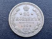 20 kapeikų 1909m. Sidabras